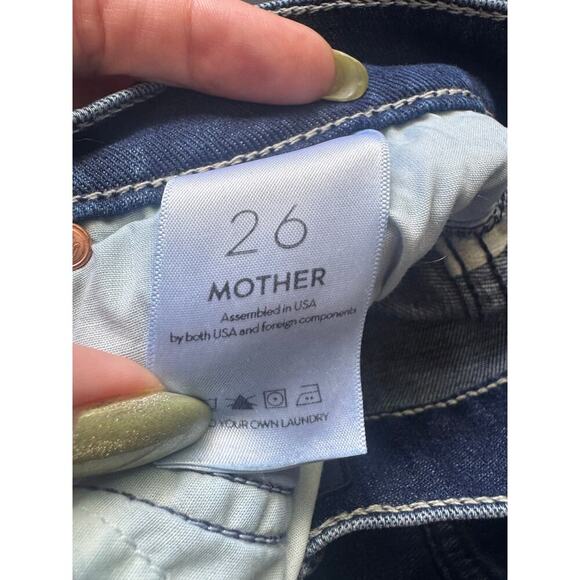 Mother The Stunner Ankle Jeans In the Royal Treatment High Rise Skinny Size 26 - Picture 13 of 16